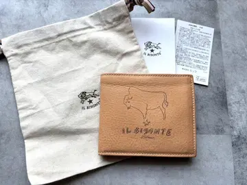 새상품 IL BISONTE 두겹 지갑 베이지