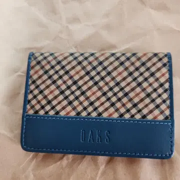 DAKS 체크 무늬 카드 케이스