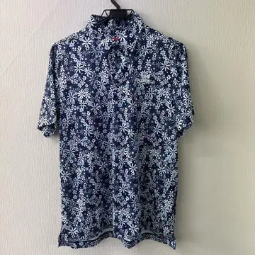 New Balance 골프 셔츠 꽃무늬 네이비 사이즈 7