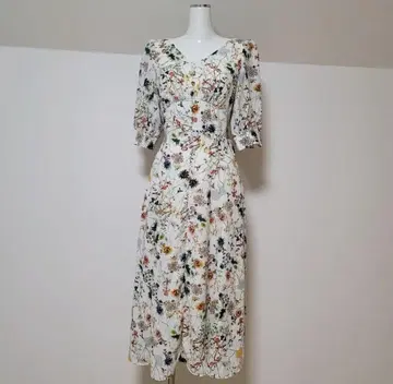 앙데팡당 And Couture 원피스 맥시 길이 꽃무늬 보태니컬