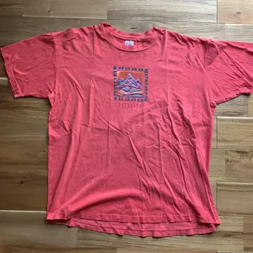 USA제 콜로라도 산 그래픽 티셔츠 빈티지 핑크 XL 싱글