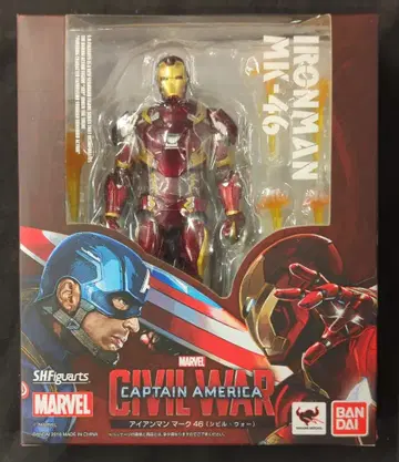 반다이 S.H.Figuarts 캡틴 아메리카 시빌 워 아이언맨 마크 46