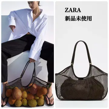 자라 메쉬 쇼핑백 택 포함 새상품