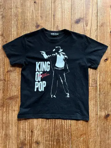 '00 마이클 잭슨 KING OF POP 티셔츠 블랙