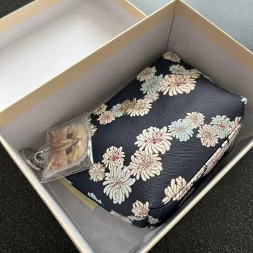 폴 앤 조 액세서리 미니 파우치 크리잔템 프린트 파우치 네이비
