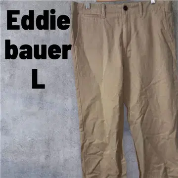 Eddie bauer 남성용 L 베이지 슬림핏 치노 팬츠