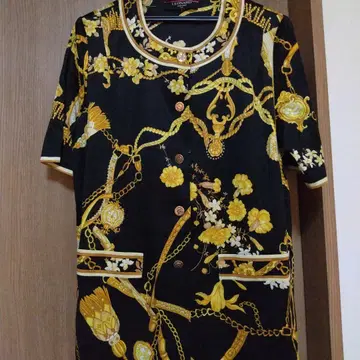 LEONARD FASHION 노카라 자켓 블랙/옐로우 컬러