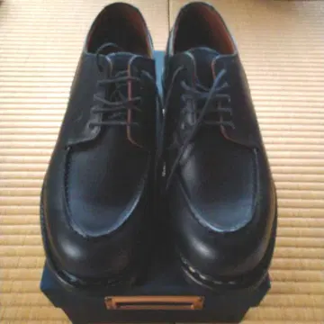 가죽 레이스업 슈즈 블랙