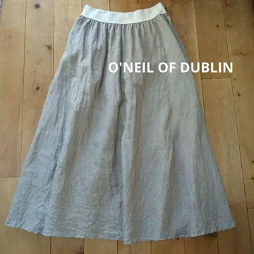 O'NEIL OF DUBLIN 오닐 새상품급 린넨 플레어 스커트 베이지