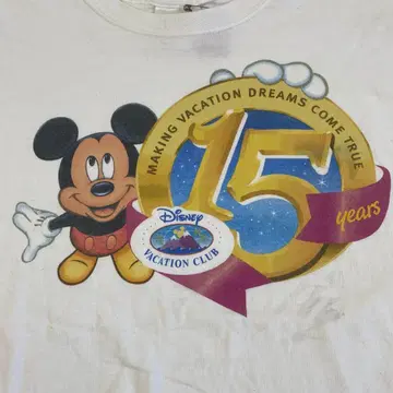 USA제 90년대 디즈니 티셔츠 L 15주년 미키
