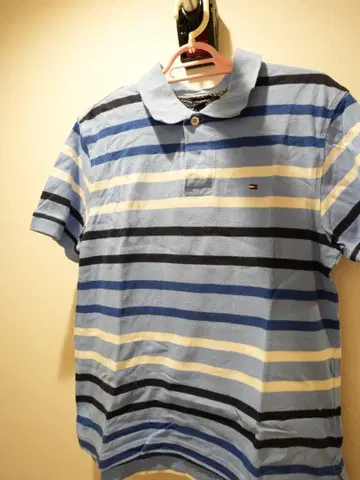 Tommy Hilfiger 블루 계열 스트라이프 피케 셔츠