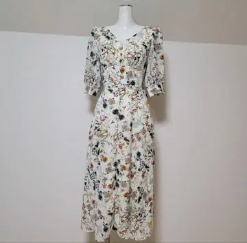 앙데팡당 And Couture 원피스 맥시 길이 꽃무늬 보타니컬
