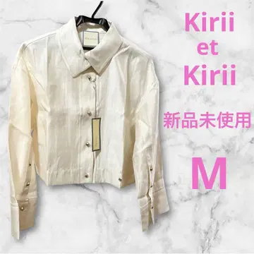 키리에키리 2way 크롭 샤이니 블라우스 M 미사용 새상품 택 포함