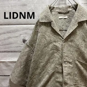 LIDNM JACQUARD PAISLEY SHIRT 오픈 카라 셔츠