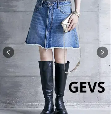 빅 사이즈 100% 면 데님 미니 스커트 GEVS. 80