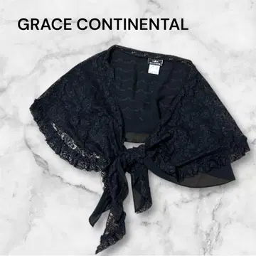 GRACE CONTINENTAL 레이스 프릴 숄 더블 레이스 스톨