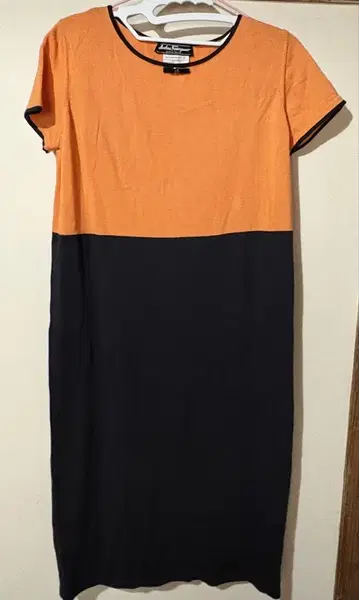 살바토레 페라가모 페라가모 원피스 오렌지 블랙