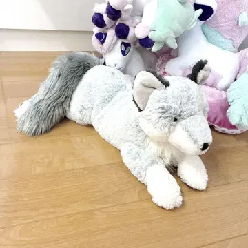 무릎 늑대 봉제 인형 산 레몬 M