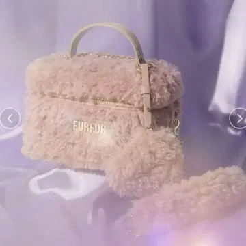 FURFUR 에코 퍼 베니티 백 숄더백 퍼 핑크