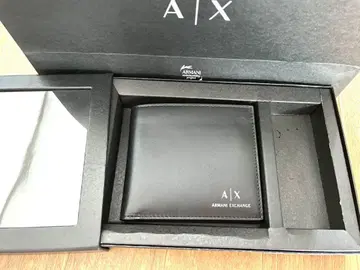 ARMANI EXCHANGE 블랙 두겹 지갑, 파우치 포함