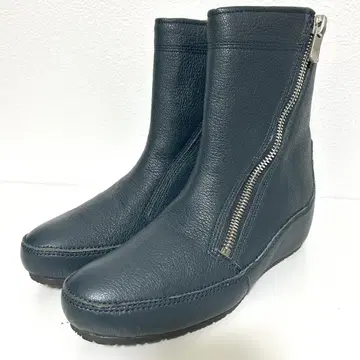 히나데이 그린 가죽 숏부츠 블루그린 24.0cm