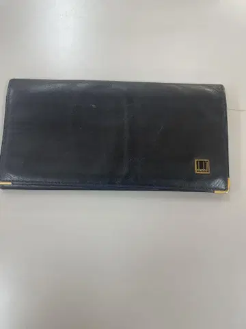 던힐 접이식 지갑 블랙 가죽