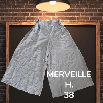 MERVEILLE H. 메르베유 아쉬 여성용 와이드 팬츠 린넨
