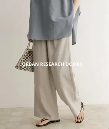 URBAN RESEARCH DOORS 텐셀 린넨 이지 팬츠 M