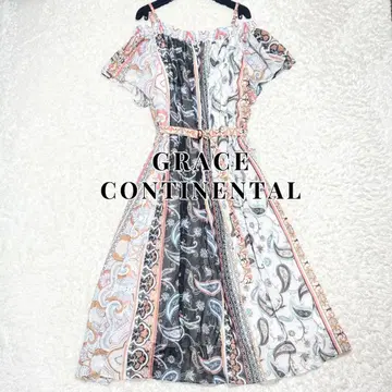 GRACE CONTINENTAL 에스닉 프린트 오프숄더 원피스