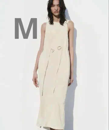 ZARA 비대칭 나일론 원피스 M 화이트 자라