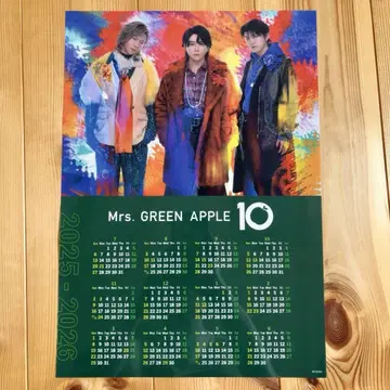Mrs. GREEN APPLE 10 클리어 포스터 클리어 달력 1장