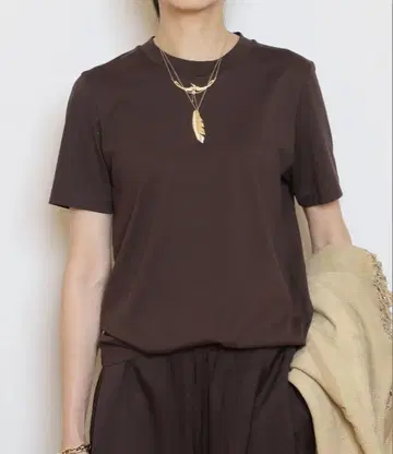 MUSE de Deuxieme Classe GLANCE 티셔츠 브라운