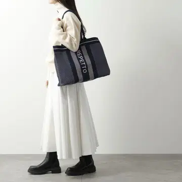 레페토/니트 토트백/네이비