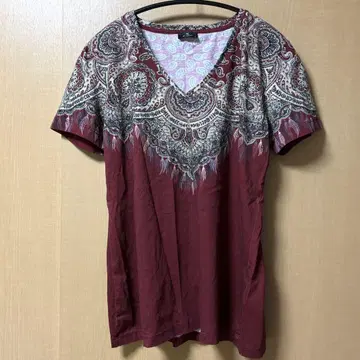 ETRO 에트로 V넥 반팔 티셔츠 페이즐리 사이즈 40