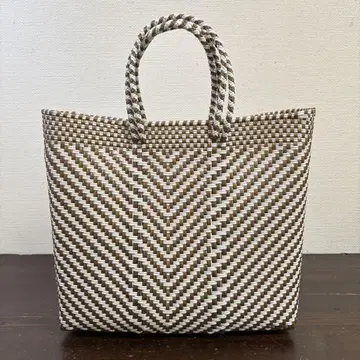 MERCADO BAG ESPIGA 골드 / 화이트 S