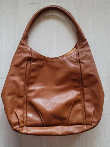 츠치야 가방 브라운 가죽 토트백
