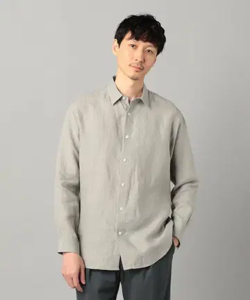 COMME CA MEN LIBECO사 린넨 브로드 레귤러 카라 셔츠