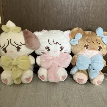 mikkocharacters 안아주는 리본 봉제 인형 무스 수플레 라떼