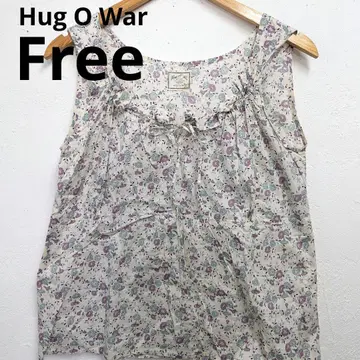 Hug O War 슬리브리스 블라우스 꽃무늬 일본제