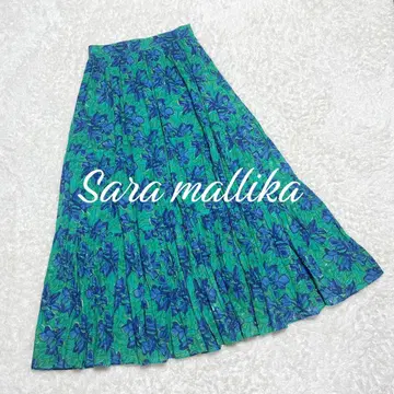 SARA MALLIKA 코튼 보일 플라워 프린트 스커트