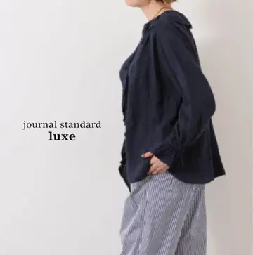 journal standard luxe 프렌치 린넨 프릴 퍼프 블라우스