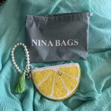 NINA BAGS 후르츠 파우치 비즈 레몬