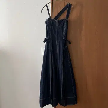 Casa fline 데님 스트랩 원피스