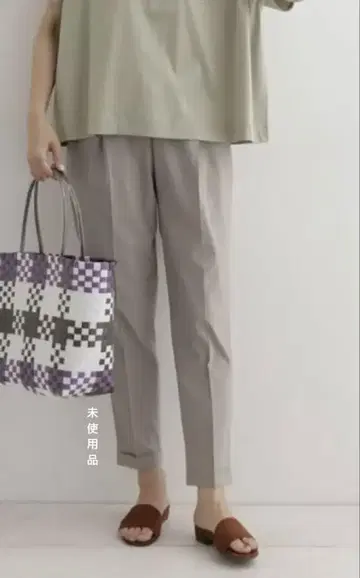 미사용품 어반 리서치 도어스 린넨 혼방 테이퍼드 이지 팬츠