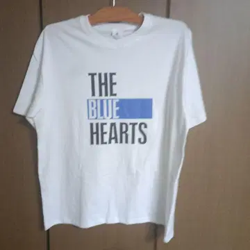 THE BLUE HEARTS 로고 티셔츠 화이트 2XL 블루 하츠