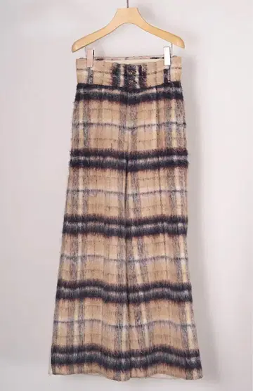blank.jpn 23AW 샤기 체크 와이드 팬츠