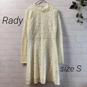 Rady 레이스 긴팔 원피스 (S) 화이트 파티 드레스 포멀