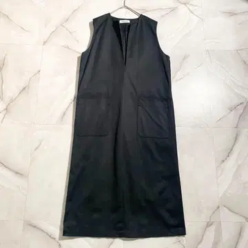 A16218 새상품급 사쿠라 코튼 린넨 슬리브리스 원피스 38