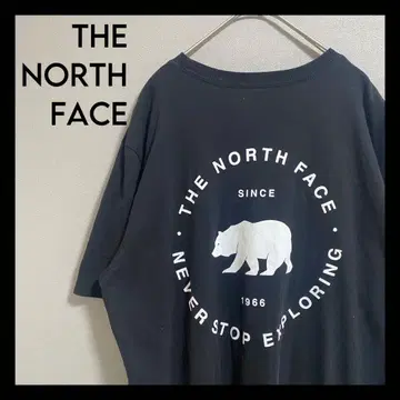 US 구제 의류 The North Face 티셔츠 M 빅 로고 블랙