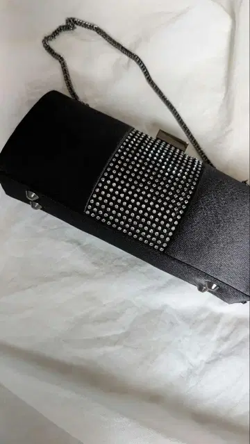 스톤 블랙 클러치 백